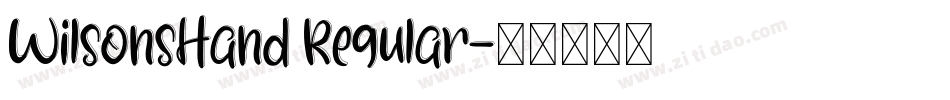 WilsonsHand Regular字体转换